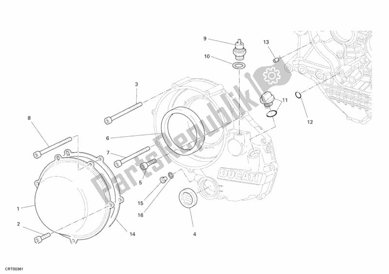 Todas las partes para Cubierta De Embrague, Exterior de Ducati Monster S4R USA 1000 2008